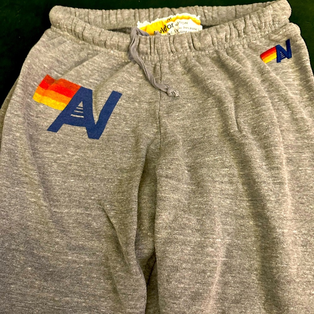 Aviator Nation Grey AV Logo Sweatpants EUC!!!